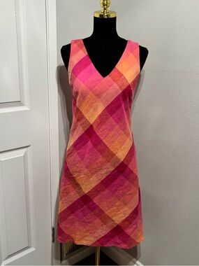 Maggy London Vibrant Summer Picnic Dress Size 8 Resortwear